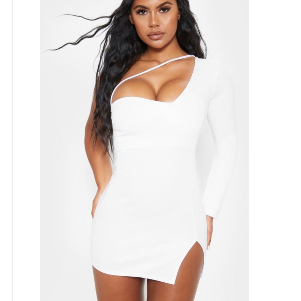 White one shoulder dress